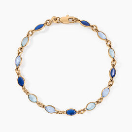 Bracelet Ilvaae Plaqué Or Jaune Pierre De Synthese - Bracelets fantaisie Femme | Histoire d’Or