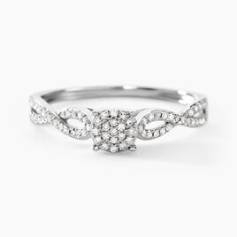 Bague Roseline Or Blanc Diamant - Bagues solitaires Femme | Histoire d’Or