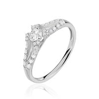 Bague Solitaire Victoria Or Blanc Diamant