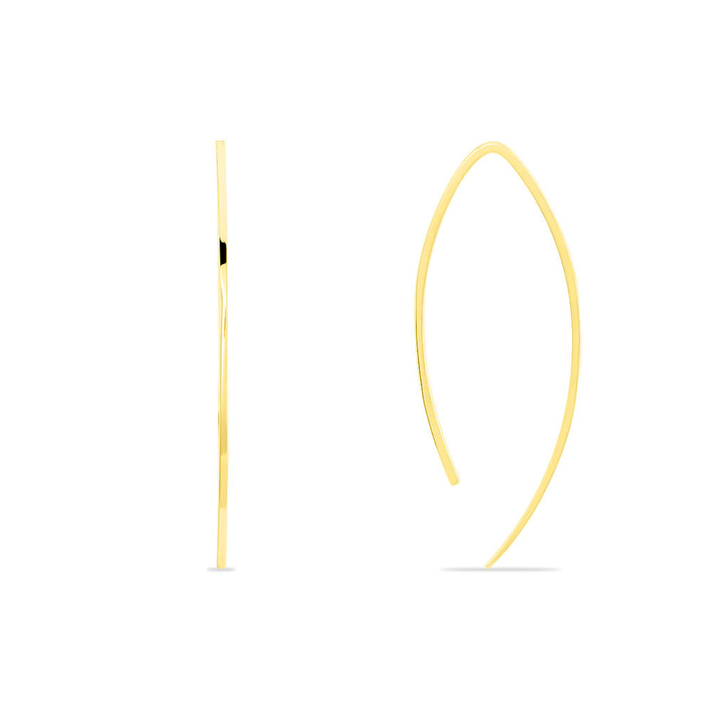 Cr&eacute;oles Helle Amande Or Jaune - Boucles d'oreilles cr&eacute;oles Femme | Histoire d&rsquo;Or