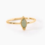 Bague Vintage Love Plaqu&eacute; Or Jaune Pierre De Synthese - Solitaires classiques Femme | Histoire d&rsquo;Or