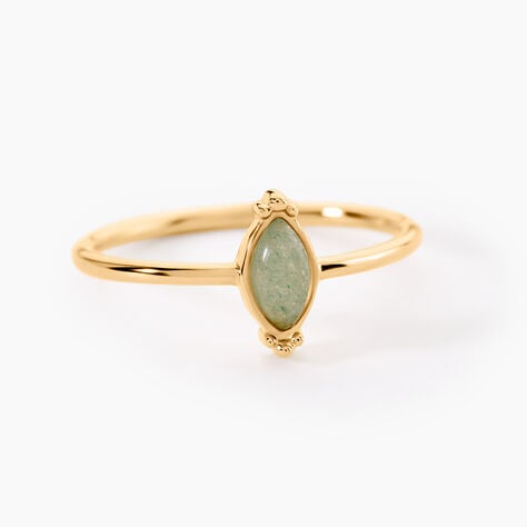 Bague Vintage Love Plaqu&eacute; Or Jaune Pierre De Synthese - Solitaires classiques Femme | Histoire d&rsquo;Or