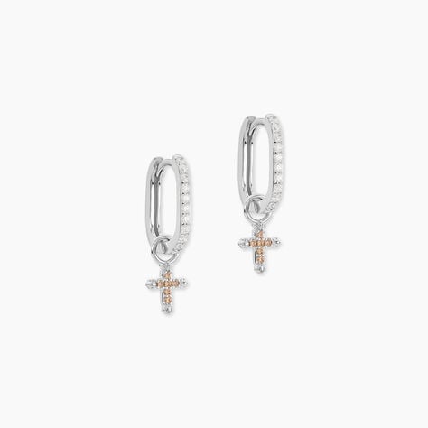 Cr&eacute;oles Glynis Argent Blanc Oxyde De Zirconium - Boucles d'oreilles cr&eacute;oles Femme | Histoire d&rsquo;Or