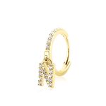 Cr&eacute;ole Unitaire L&eacute;ria Or Jaune Oxydes De Zirconium - Boucles d'oreilles cr&eacute;oles Femme | Histoire d&rsquo;Or