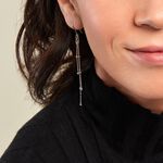 Boucles D'oreilles Pendantes La&iuml;a Argent Blanc - Boucles d'oreilles fantaisie Femme | Histoire d&rsquo;Or