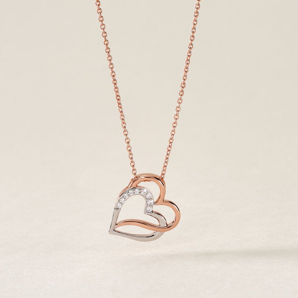 Collier Argent Bicolore Serapis Oxyde De Zirconium - F&ecirc;te des m&egrave;res Femme | Histoire d&rsquo;Or