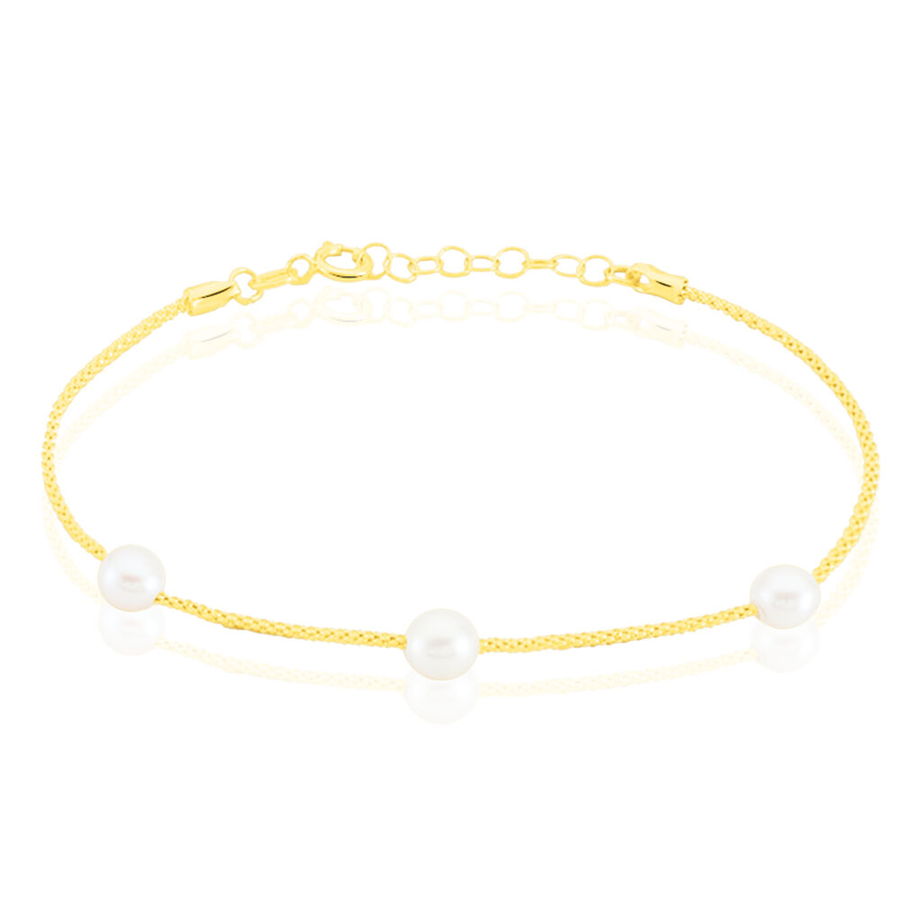 Bracelet Friea Or Jaune Perle De Culture
