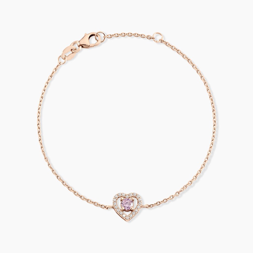 Bracelet Suzon Argent Rose Oxyde De Zirconium