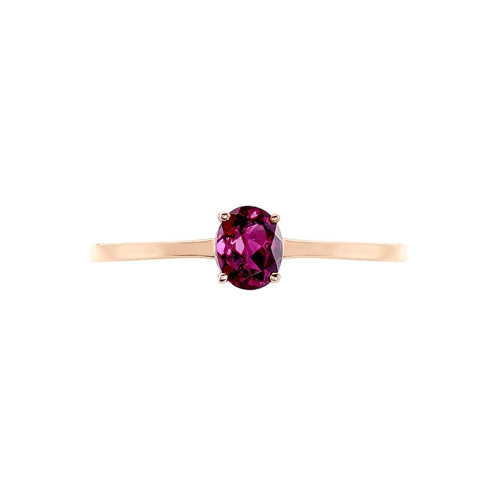 Bague Valentino Or Rose Rhodolite - Bagues solitaires Femme | Histoire d’Or