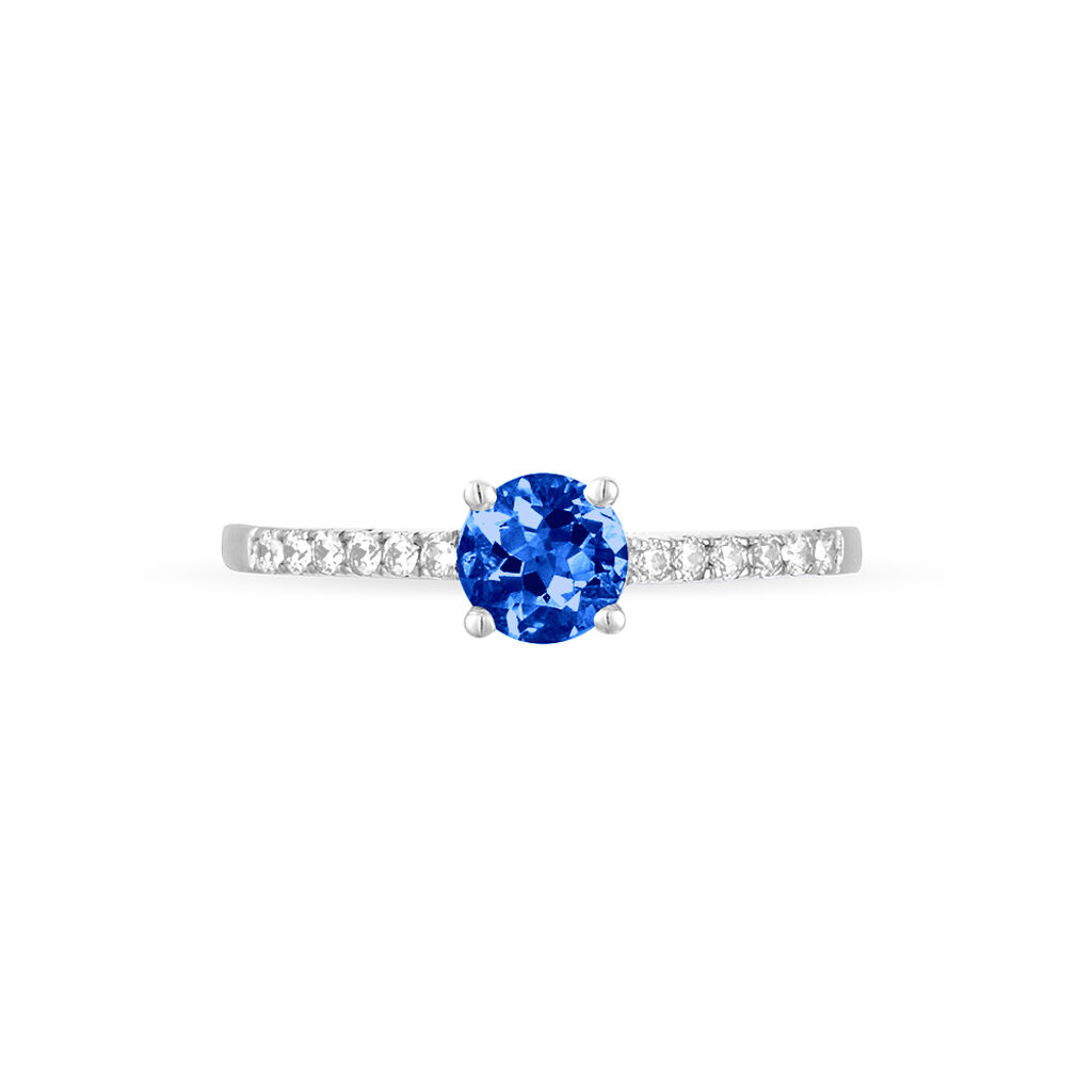 Bague Manon Or Blanc Saphir Et Diamant - Bagues solitaires Femme | Histoire d’Or