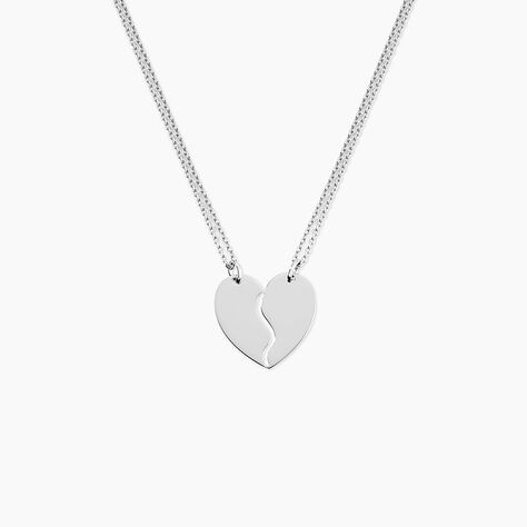 Collier Abrar Argent Blanc - Colliers doubles et triples cha&icirc;nes Femme | Histoire d&rsquo;Or