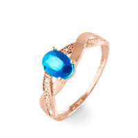Bague Candice Or Rose Topaze