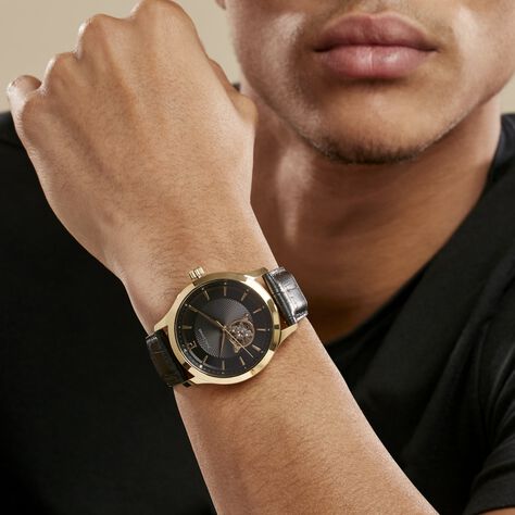 Montre Pierre Lannier Fleuret Noir - Montres Homme | Histoire d’Or