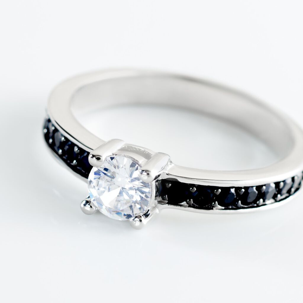 Bague Solitaire Regilla Argent Blanc Oxyde De Zirconium - Bagues solitaires Femme | Histoire d’Or