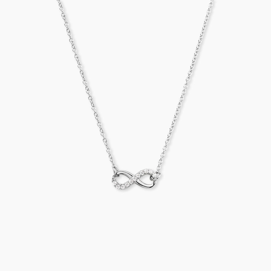 Collier Filipe Argent Blanc Oxyde De Zirconium - F&ecirc;te des m&egrave;res Femme | Histoire d&rsquo;Or