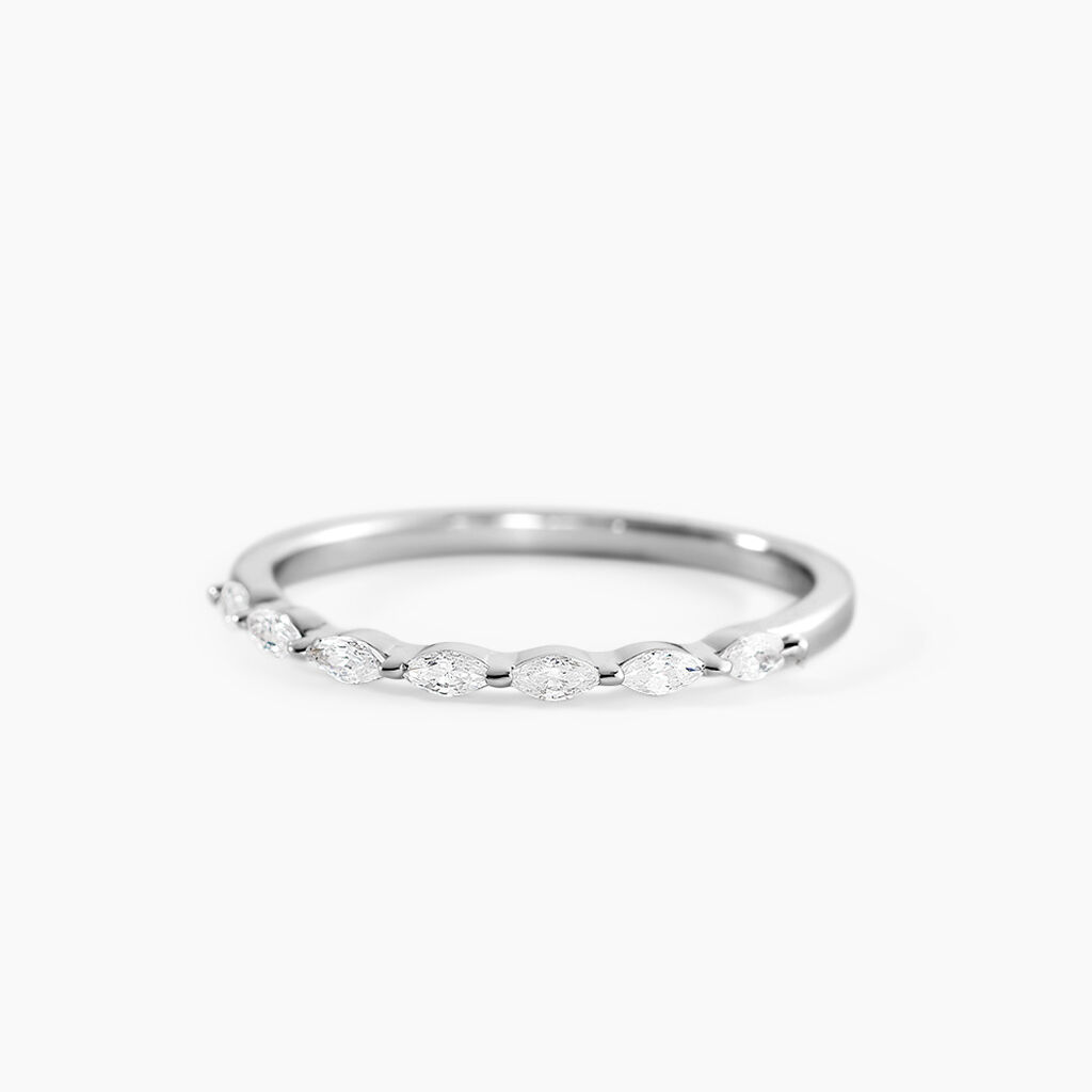 Bague Enza Argent Blanc Oxyde De Zirconium - Bagues avec pierre Femme | Histoire d&rsquo;Or