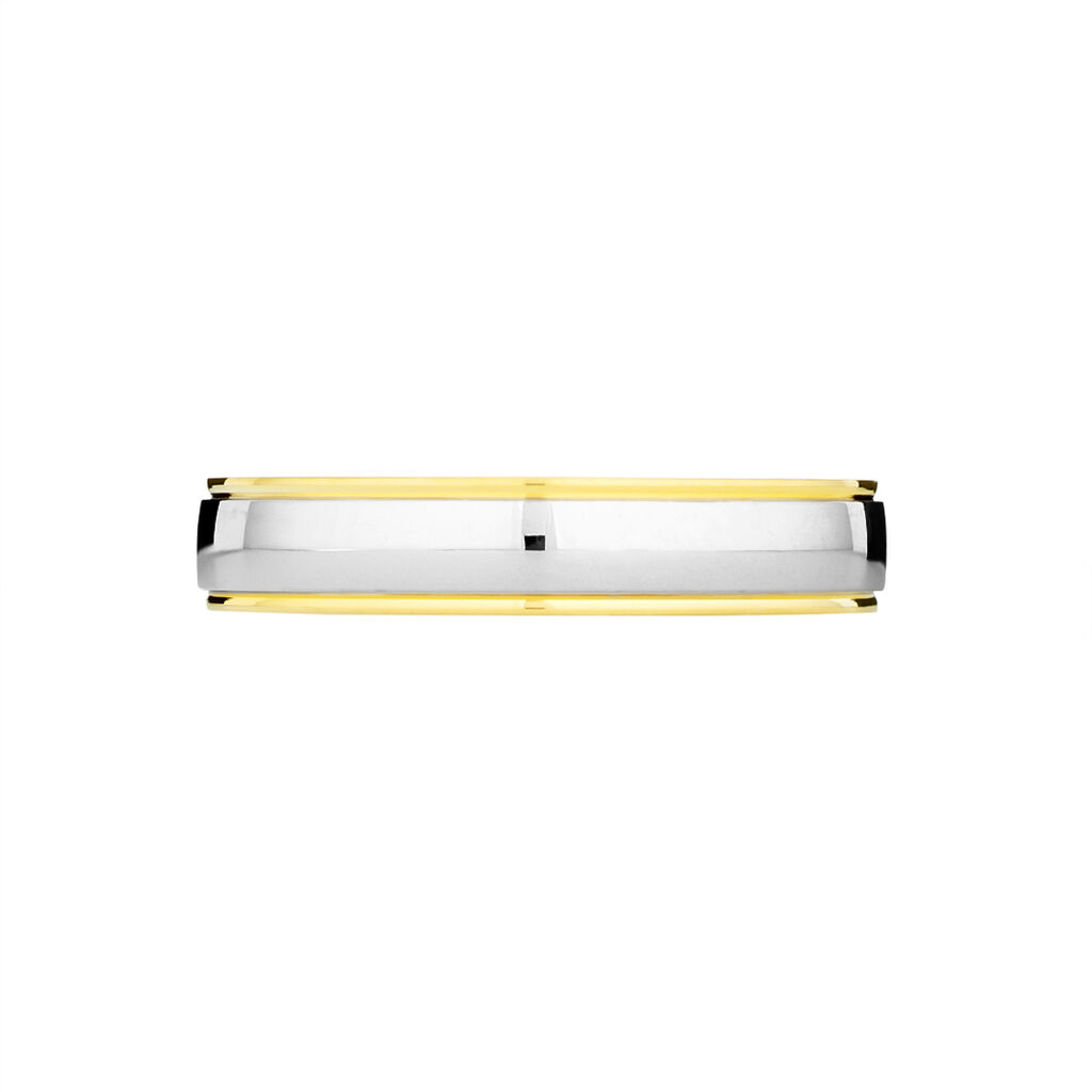 Alliance Miroir Ruban Plat Or Bicolore - Alliances Unisex | Histoire d&rsquo;Or
