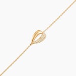 Bracelet Shiny Bold Plaqu&eacute; Or Jaune Oxyde De Zirconium - Bracelets Pierre Femme | Histoire d&rsquo;Or