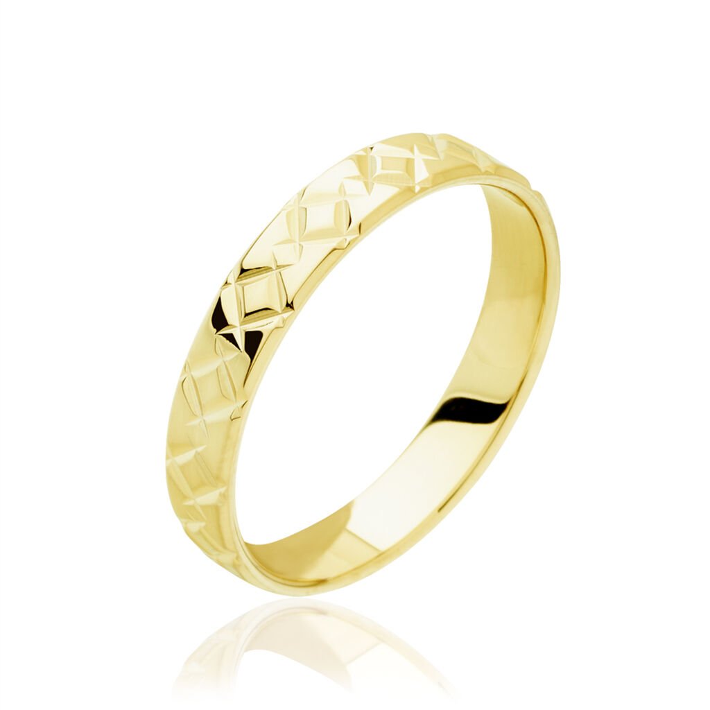 Alliance Fantaisie Ruban Plat Or Jaune - Alliances Unisex | Histoire d&rsquo;Or