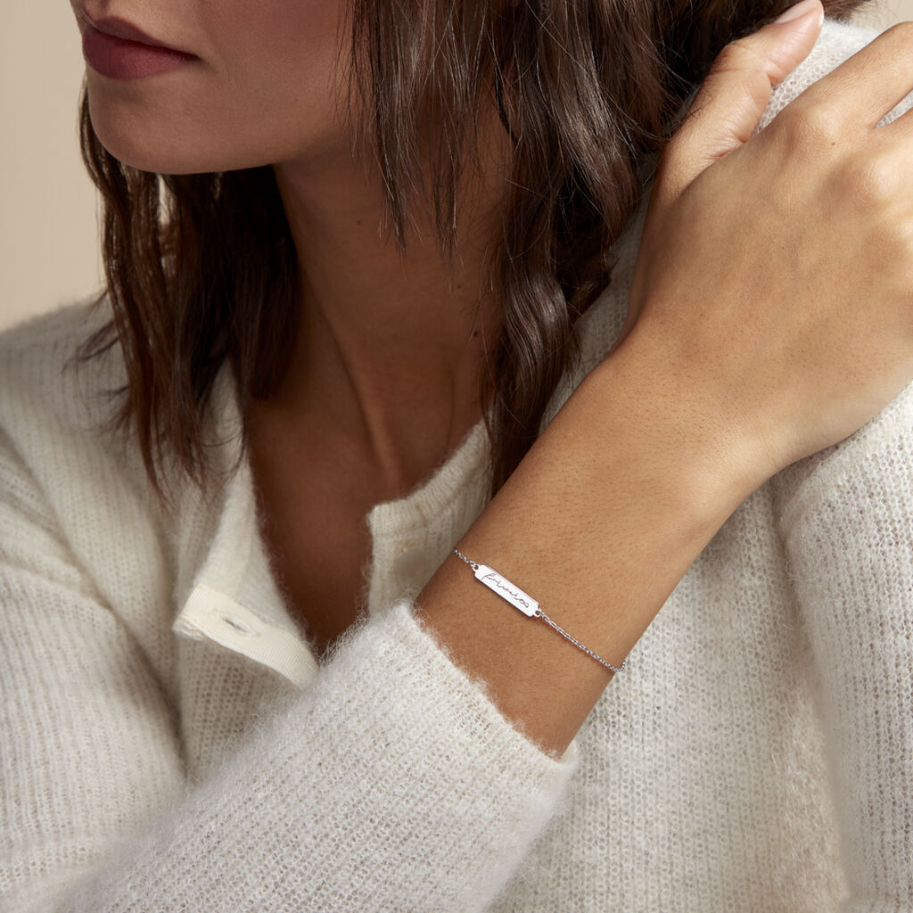 Bracelet Lorayne Argent Blanc - Bracelets Femme | Histoire d’Or