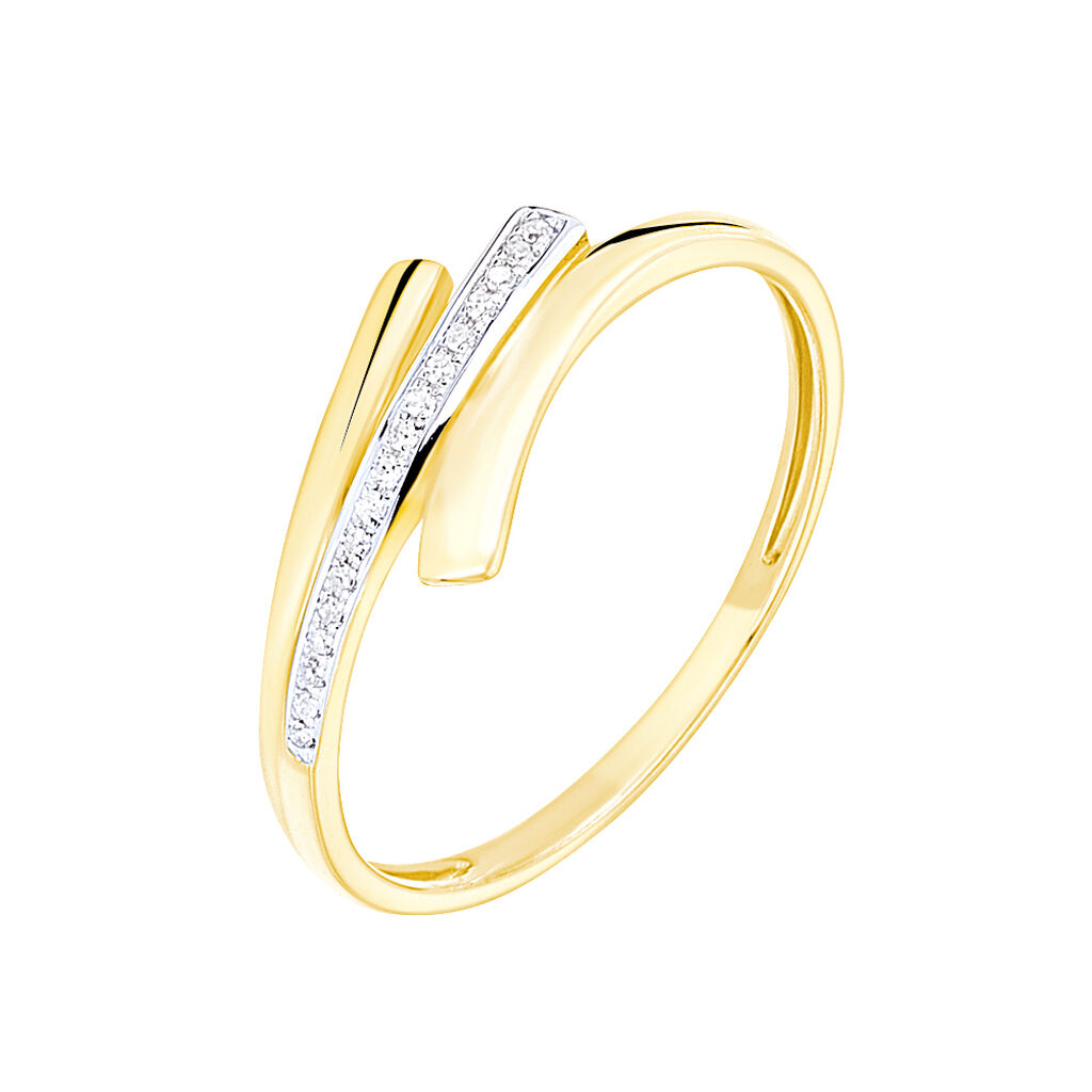 Bague Melia Or Jaune Diamant - Bagues avec pierre Femme | Histoire d’Or