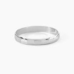 Alliance Judoca Or Blanc  - Alliances 18 carats Unisex | Histoire d&rsquo;Or
