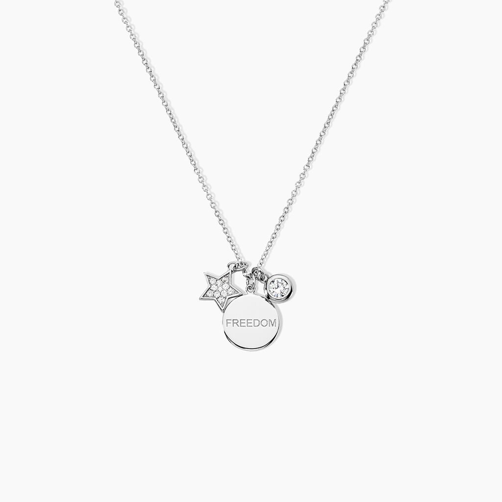 Collier Nessa Argent Blanc Oxyde De Zirconium - Colliers fantaisie Femme | Histoire d’Or