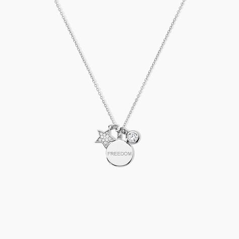 Collier Nessa Argent Blanc Oxyde De Zirconium - Colliers fantaisie Femme | Histoire d’Or