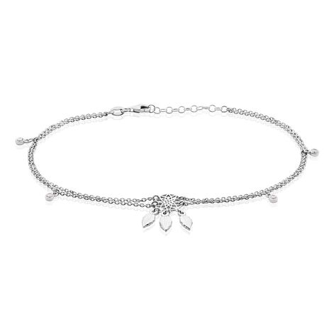 Cha&icirc;ne De Cheville Argent Blanc Tangui Oxydes De Zirconium - Cha&icirc;nes de cheville Femme | Histoire d&rsquo;Or