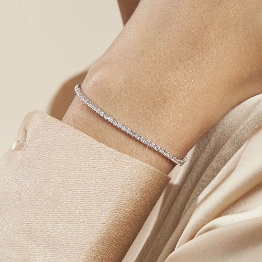 Bracelet Lou-anne Argent Blanc Oxydes De Zirconium - Bracelets Femme | Histoire d’Or