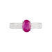 Bague Crista Or Blanc Rubis Et Diamant