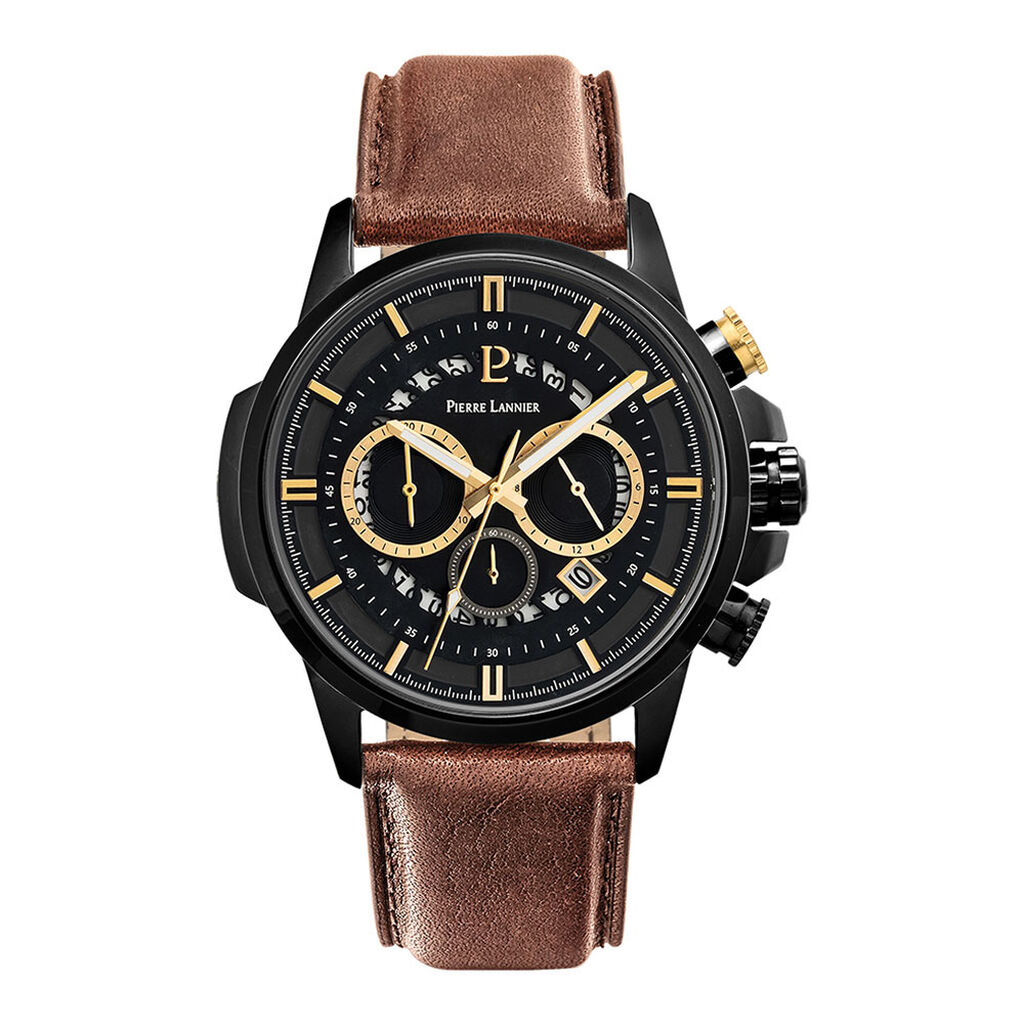 Montre Pierre Lannier Sentinelle Noir - Montres Homme | Histoire d’Or