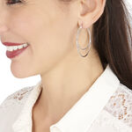 Cr&eacute;oles Argent Blanc Marjorie - Boucles d'oreilles cr&eacute;oles Femme | Histoire d&rsquo;Or