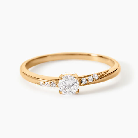 Bague Delphina Plaqu&eacute; Or Jaune Oxyde De Zirconium -  Femme | Histoire d&rsquo;Or