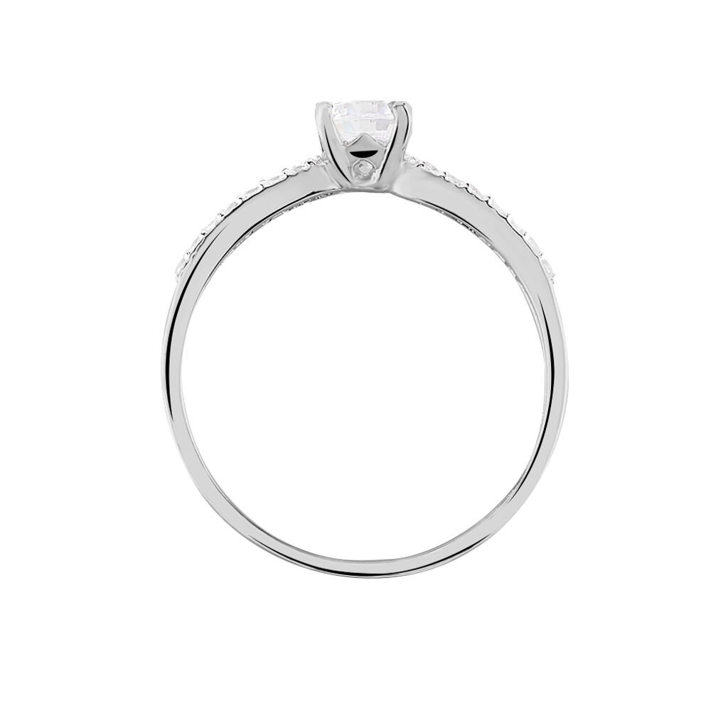 Bague Solitaire Solitea Argent Blanc Oxyde De Zirconium - Bagues solitaires Femme | Histoire d&rsquo;Or