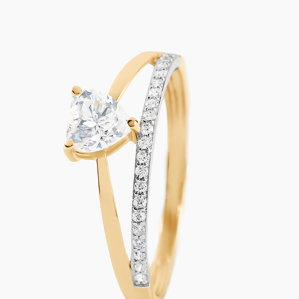Bague Mohira Or Jaune Oxyde De Zirconium - Bagues avec pierre Femme | Histoire d&rsquo;Or