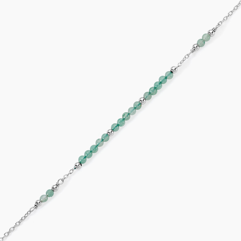 Bracelet Tanzania Argent Blanc Aventurine - Bracelets Femme | Histoire d&rsquo;Or