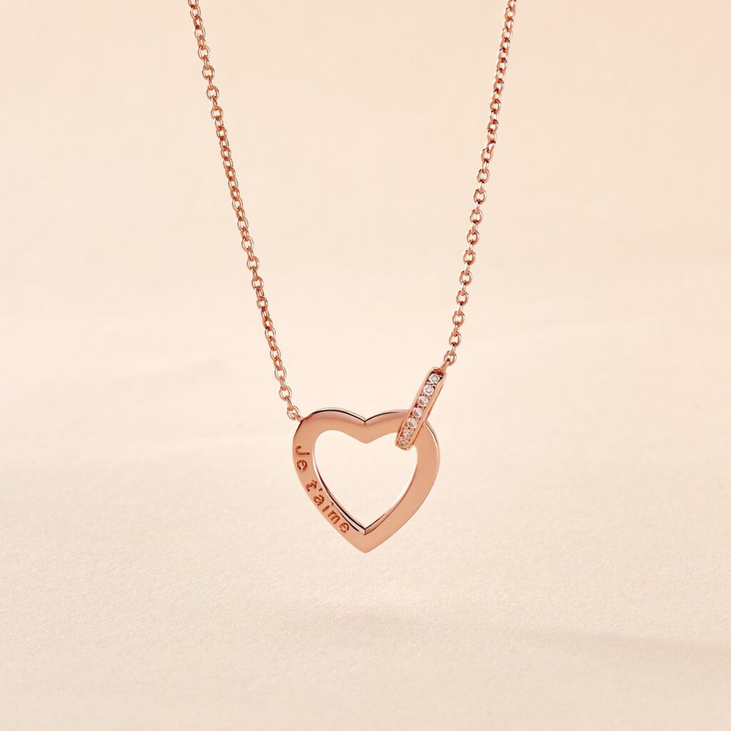 Collier Elanda Argent Rose Oxyde De Zirconium - Colliers fantaisie Femme | Histoire d&rsquo;Or