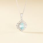 Collier Amance Or Blanc Topaze Et Oxyde De Zirconium - Colliers Femme | Histoire d&rsquo;Or