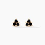 Boucles D'oreilles Puces Midnight Royalty Plaqu&eacute; Or Jaune Oxyde - Boucles d'oreilles fantaisie Femme | Histoire d&rsquo;Or