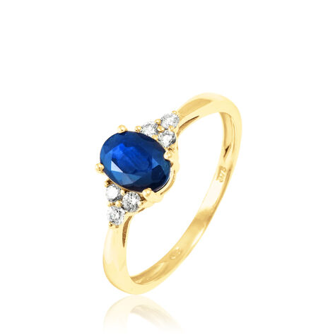 Bague Lea Or Jaune Saphir Et Diamant - Bagues solitaires Femme | Histoire d’Or