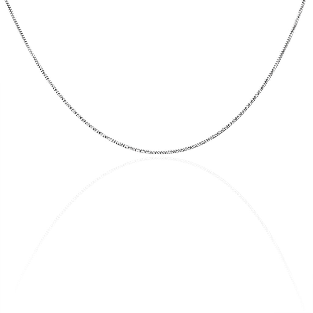 Cha&icirc;ne Imad Maille Gourmette Or Blanc - Chaines Famille | Histoire d&rsquo;Or