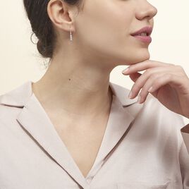 Boucles D'oreilles Pendantes Lauren Argent Blanc Oxyde De Zirconium - Boucles d'oreilles fantaisie Femme | Histoire d’Or