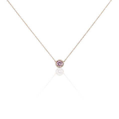 Collier Rio Copacabana Argent Rose Oxyde De Zirconium - Colliers fantaisie Femme | Histoire d’Or