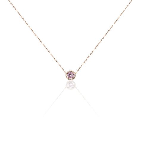 Collier Rio Copacabana Argent Rose Oxyde De Zirconium - Colliers fantaisie Femme | Histoire d’Or