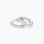 Cr&eacute;oles Louisette Argent Blanc - Boucles d'oreilles cr&eacute;oles Femme | Histoire d&rsquo;Or