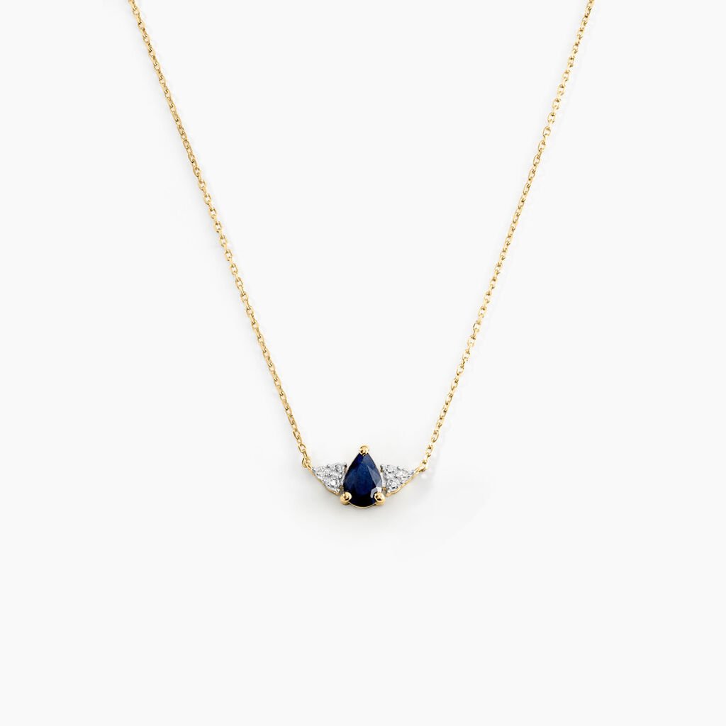 Collier Glykeria Or Jaune Saphir Diamant - Colliers Femme | Histoire d&rsquo;Or