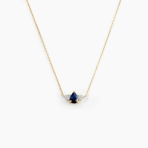 Collier Glykeria Or Jaune Saphir Diamant - Colliers Femme | Histoire d&rsquo;Or