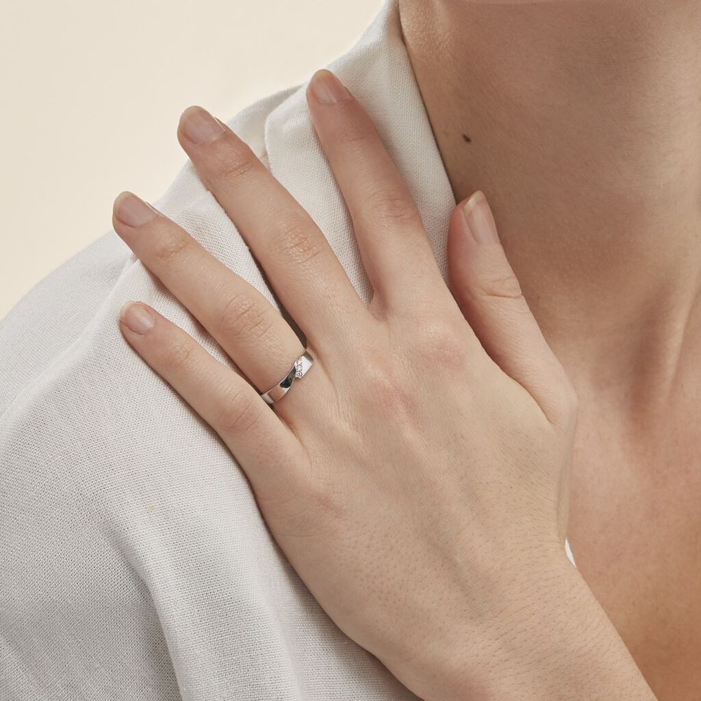 Bague Daphne Or Blanc Diamant - Bagues avec pierre Femme | Histoire d’Or