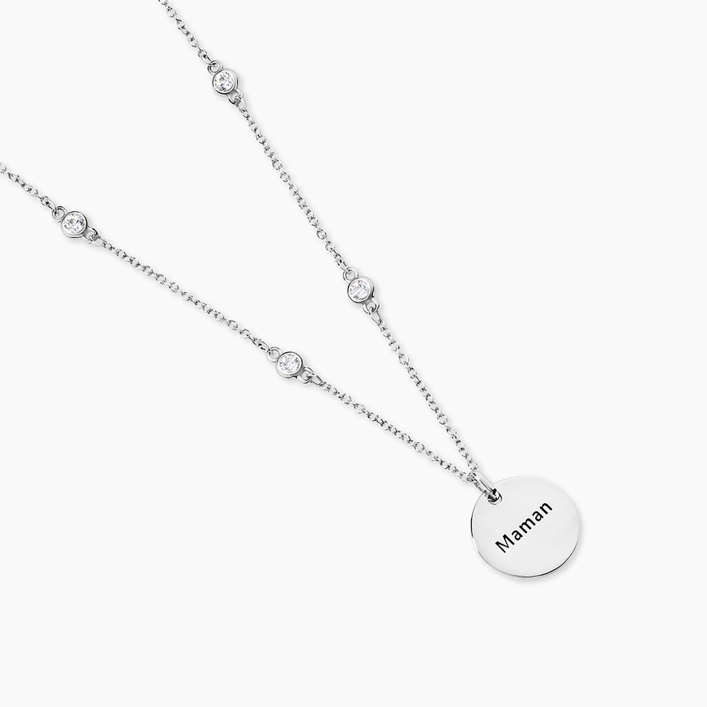 Collier Moa Argent Blanc Oxyde De Zirconium - F&ecirc;te des m&egrave;res Femme | Histoire d&rsquo;Or